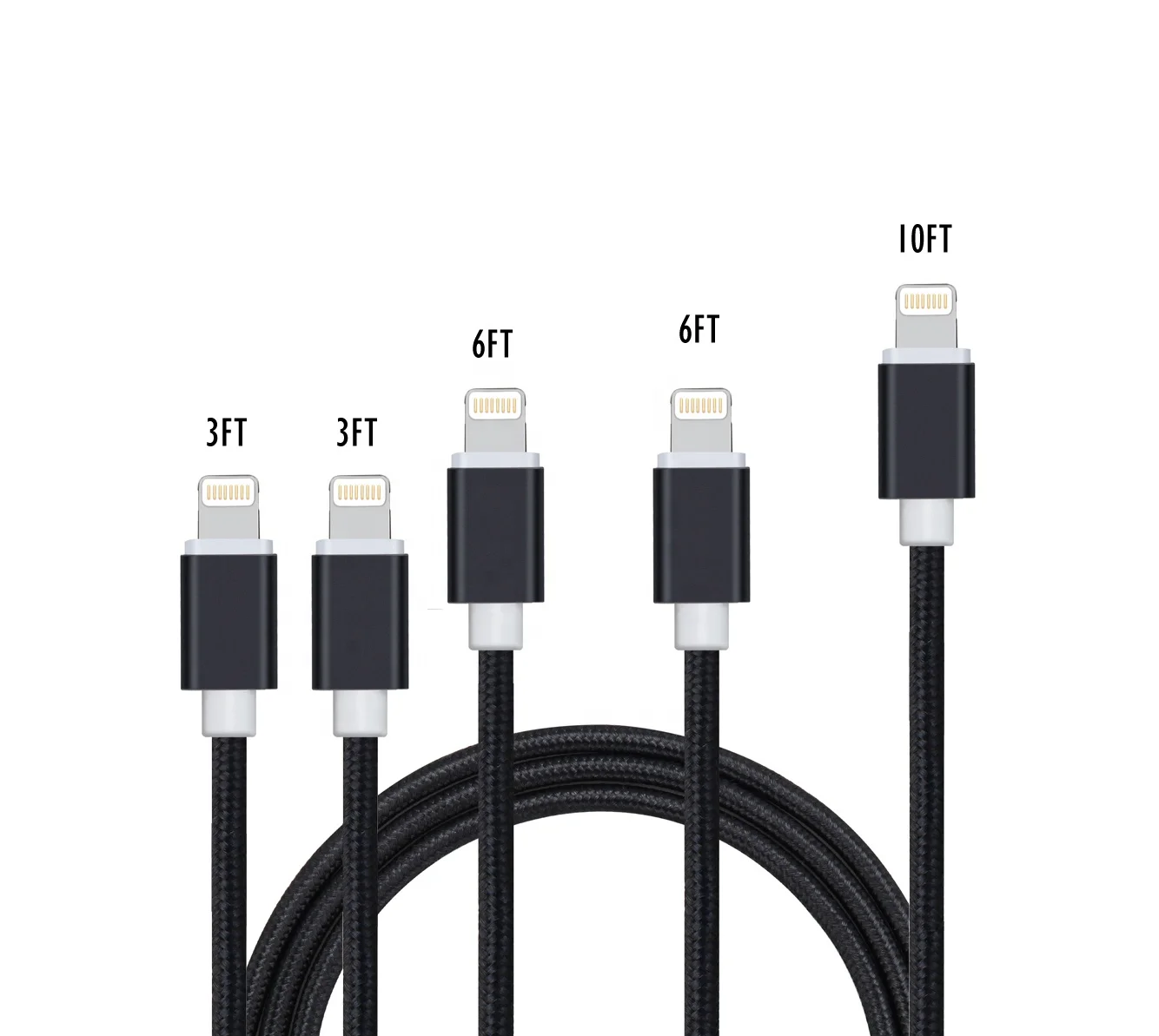3,3 фута 2,1 а быстрые зарядные устройства для iPhone Быстрый зарядный кабель нейлоновый плетеный шнур для передачи данных