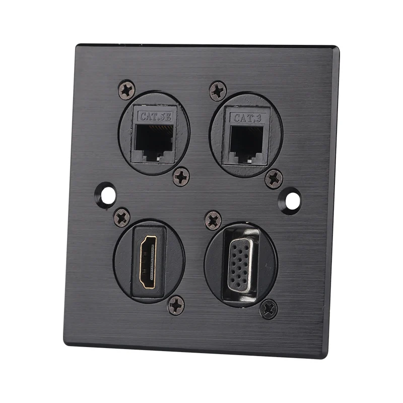seto d panel VGA rj45 cat5 network socket rj11cat3 socket multimedia projection panel