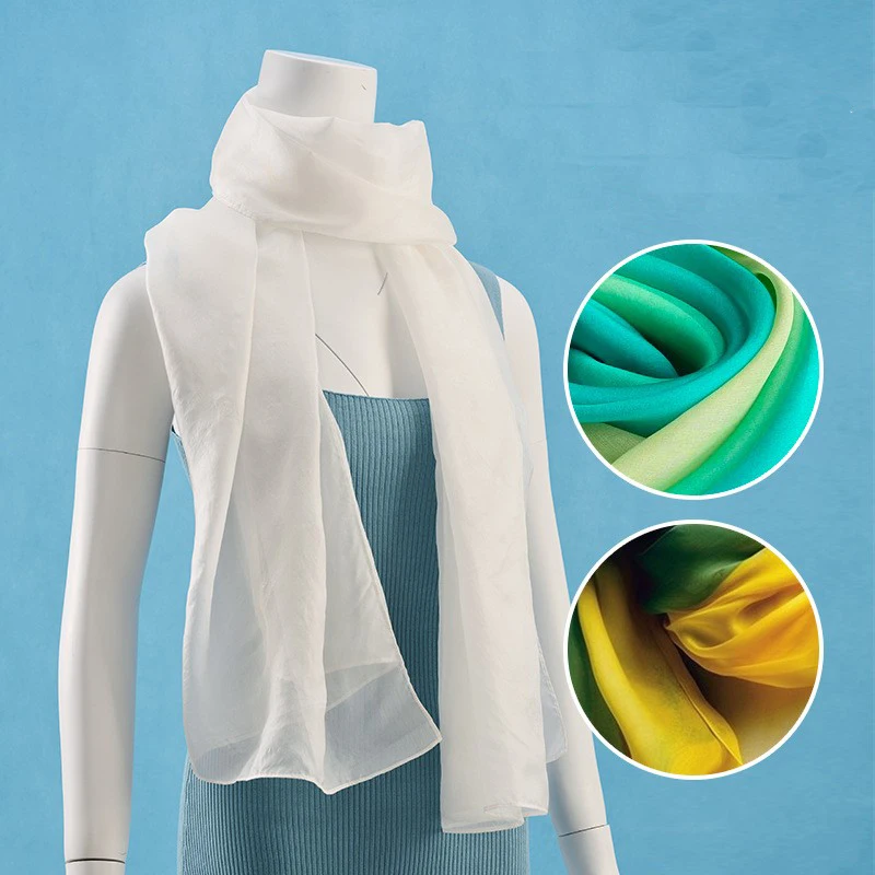 High Quality Mulberry Silk Habotai 100% White Silk Paj Scarf For DIY Dyeing