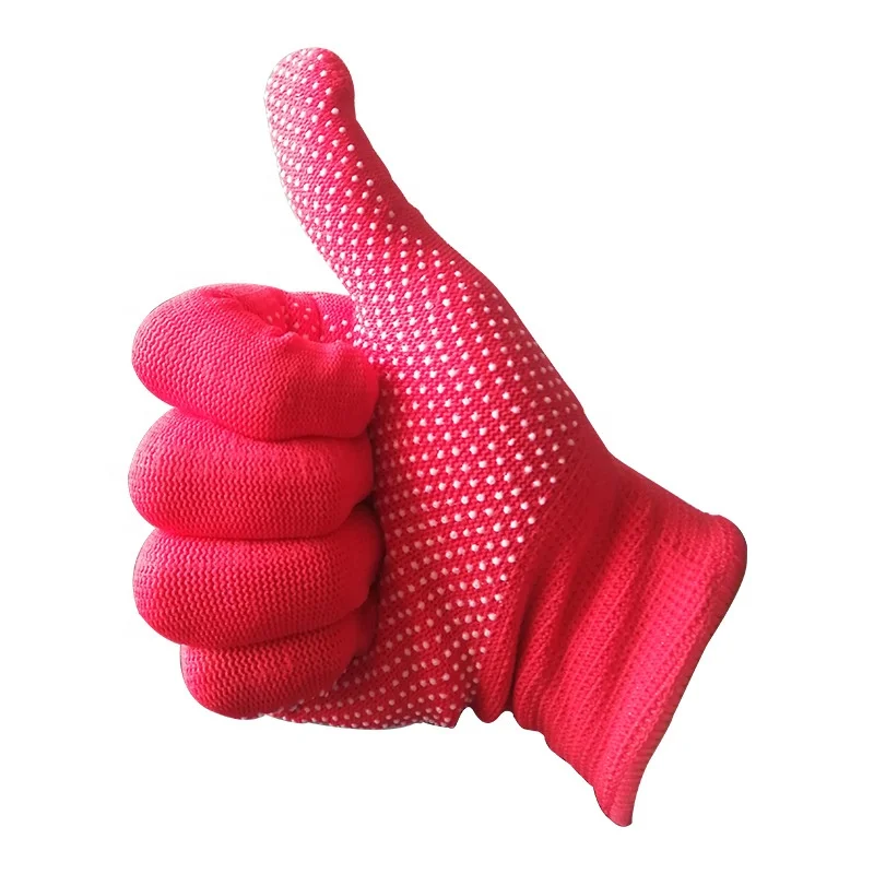 Anti Slip Gloves Nylon Beaded No Static Breathable Wear-resistant Dustproof Building Construction Home Garden Car  Safety Gloves