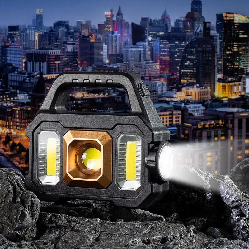 Multi-function LED Light Camping Hiking Solar Power Flashlights Emergency Solar Torch Light
