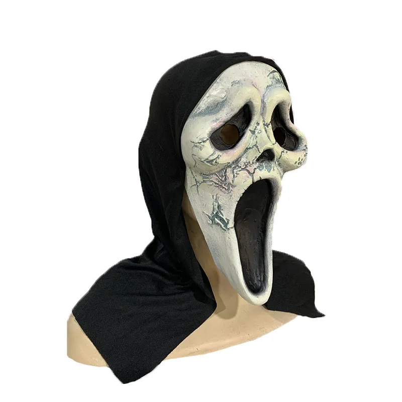 Latex Halloween Scream Face Mask Realistic Soft Rubber Carnival Halloween Party Horror Movie Inspired Scar Ghost Christmas
