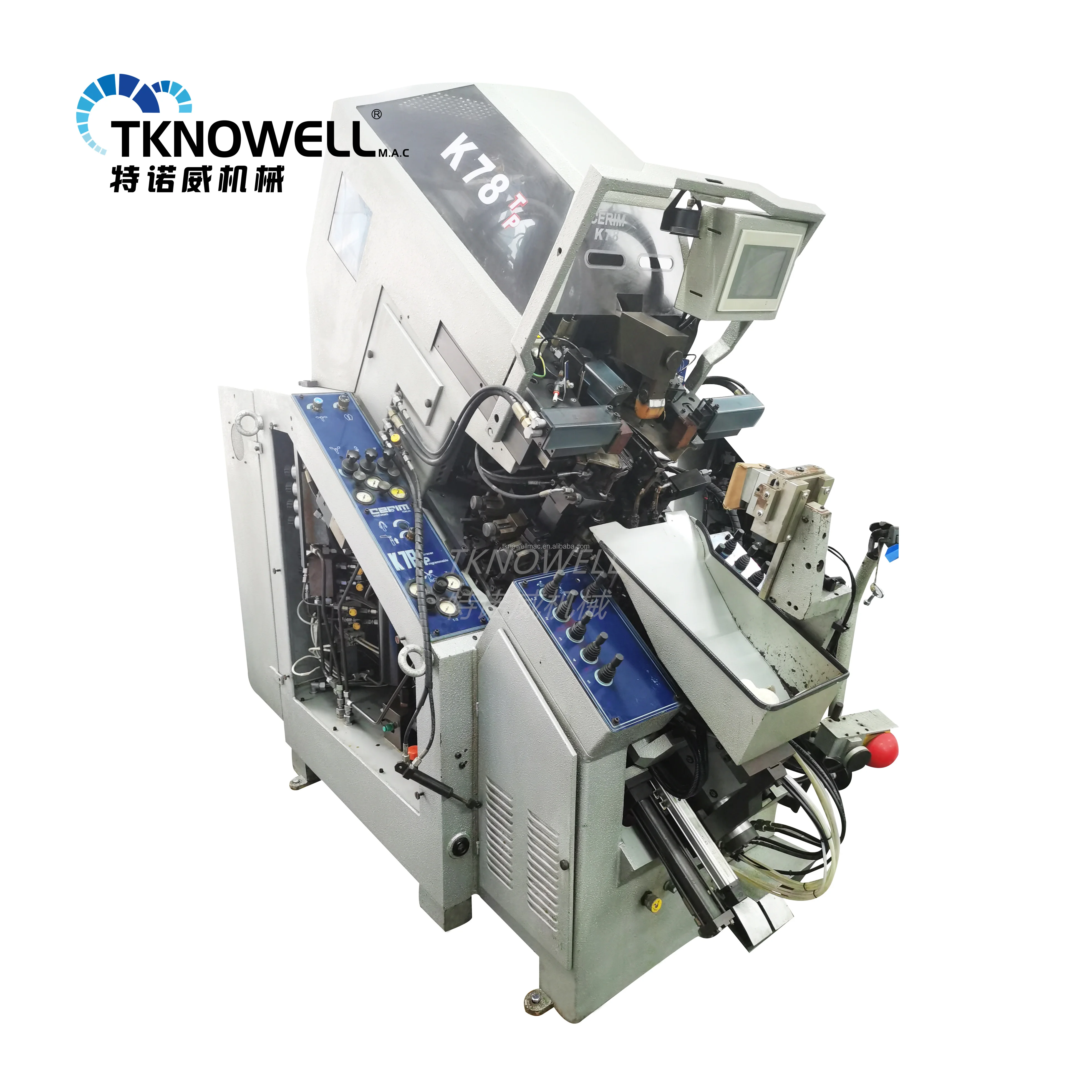 K78TP Multi Shape Refurnished Italy Cerim Brand Toe Lasting Machine With PLC For Shoe Making
