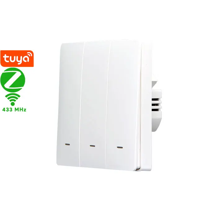 No Neutral Wire Needed OEM Customized RF433+ WiFi Wall Light Switch Smart Life/Tuya Wireless Remote Switch