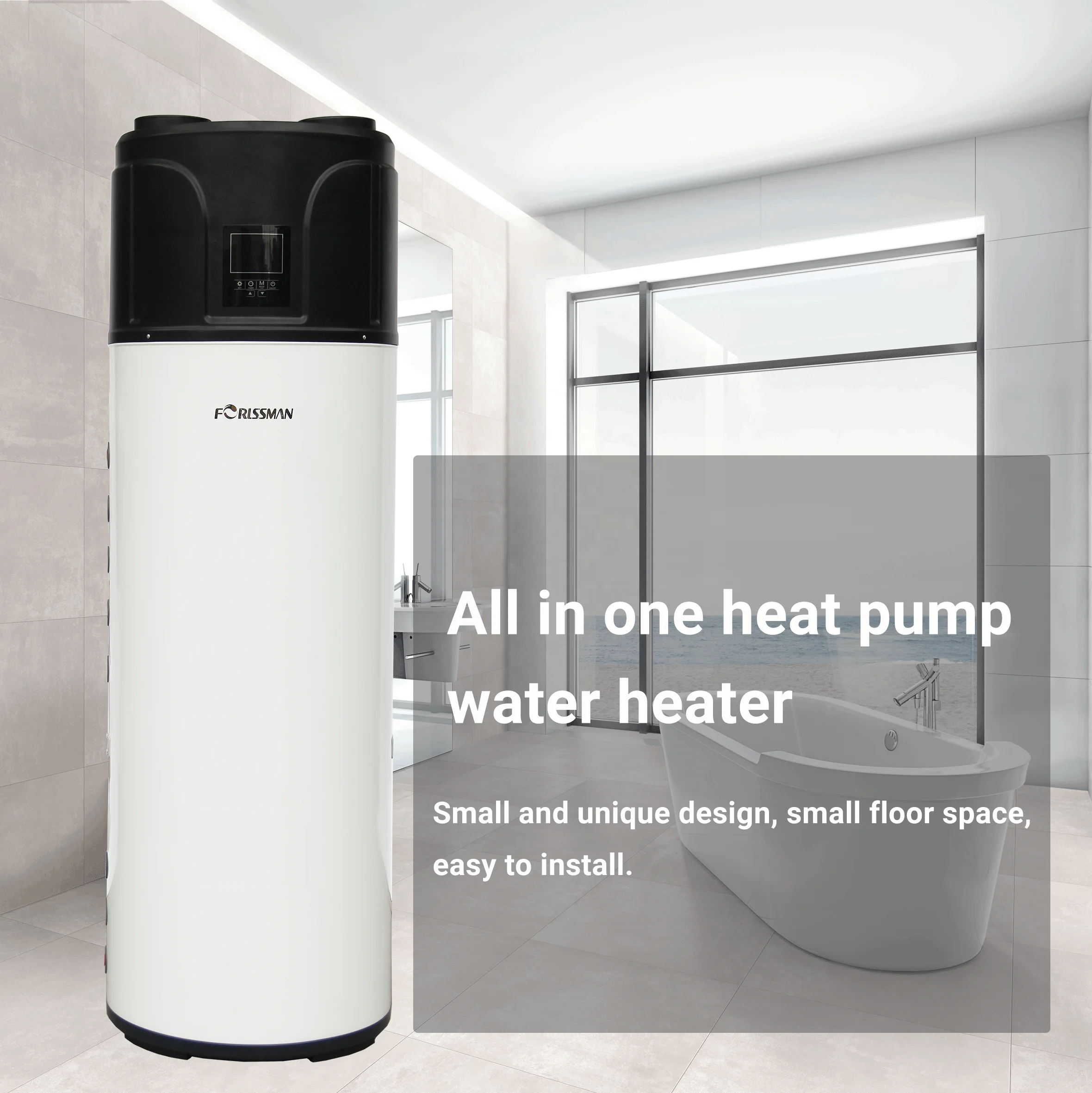 Customized air source hot water boiler all in one air to water heat pump water heater
