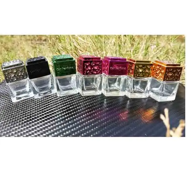 8ml Colorful Luxury  Square Shape Hanging Car  Diffuser Bottles