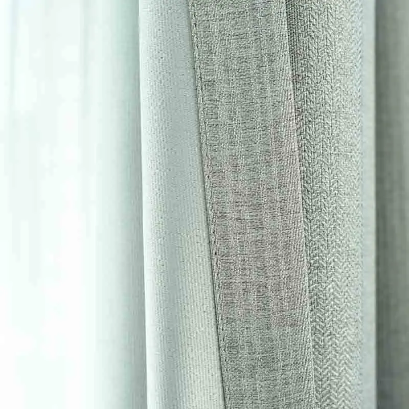 Yafuni thickened dark grain small jacquard black silk blackout curtain living room bedroom solid color mosaic curtain