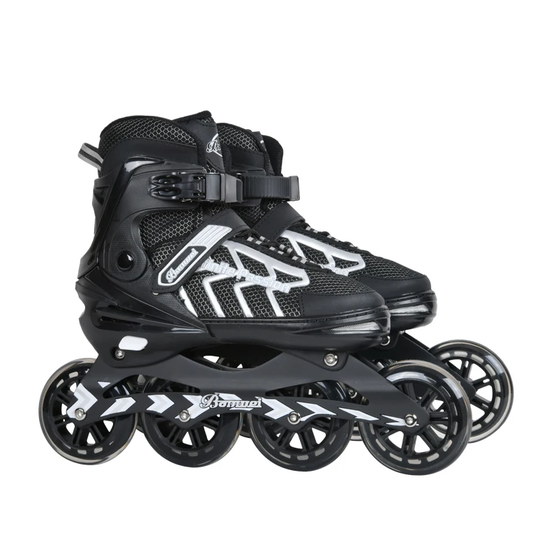High Quality Durable Adjustable Professional 4 Flashing PU Wheels Roller Safe Inline Skates Shoes for Kids Adults