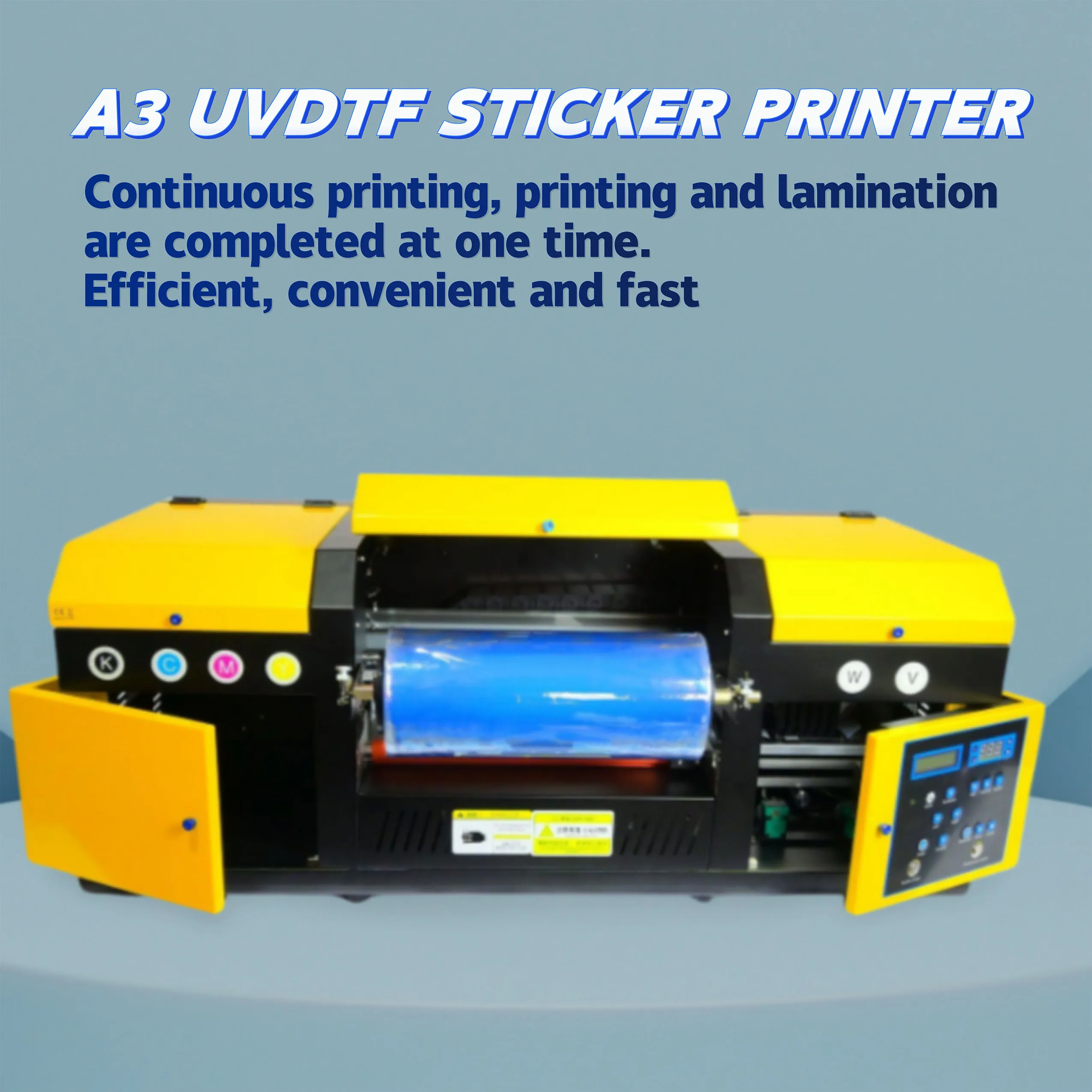Multifunctional UV Sticker DTF Printer AB Roll UV DTF Printer A3 UV DTF Roll To Roll For Golden Foil Printing and Laminating