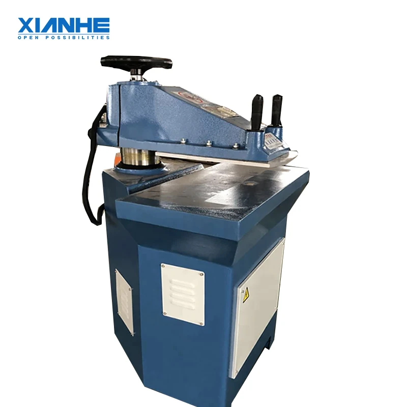 high quality manual hydraulic swing arm clicker press cutting machine for leather