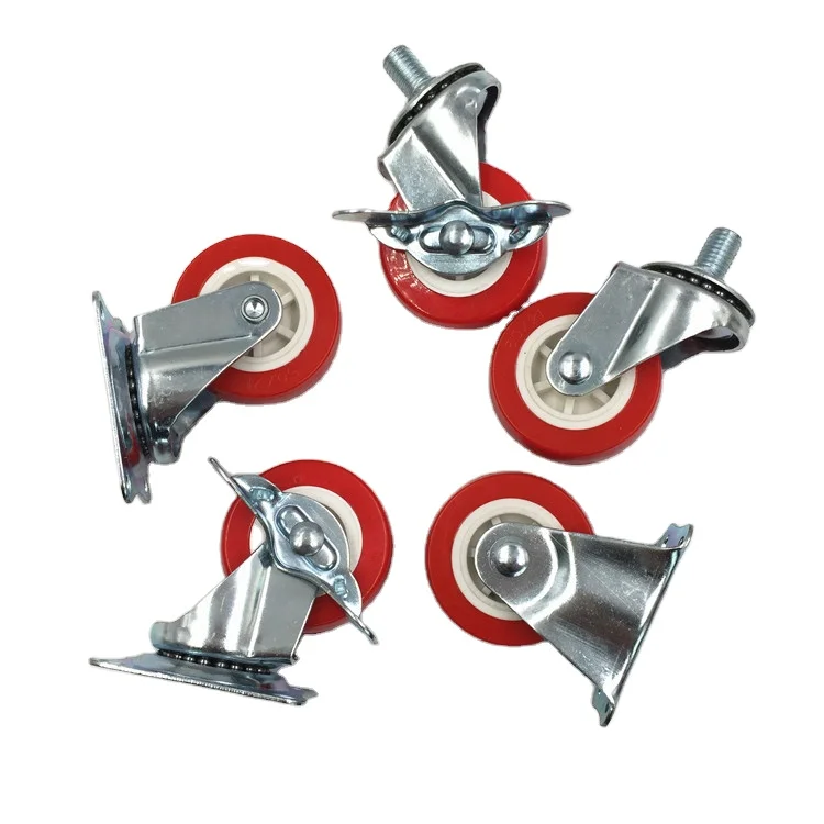 1.5/2/2.5/3 Inch 40/50/63/75 mm Manufacturer Factory of industrial light duty pu polyurethane nylon pvc pp castor caster wheel