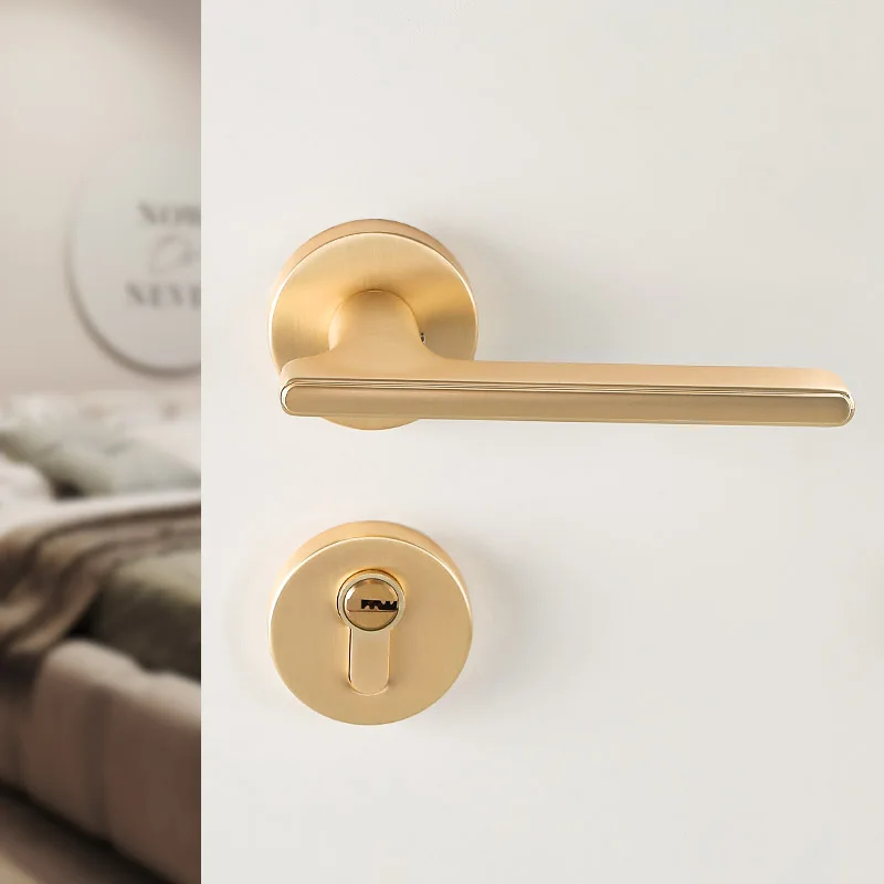 Gold color New Development Design Handle Indoor Silent Door Lock