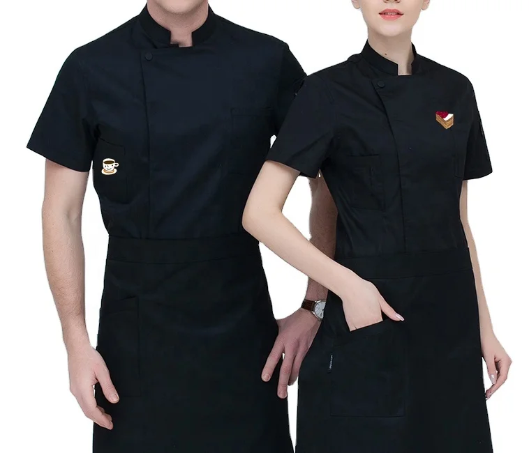 Long and Short Sleeve Restaurant Chef Kitchen Uniform Waiter Uniform Fabric Designs Chef Uniform