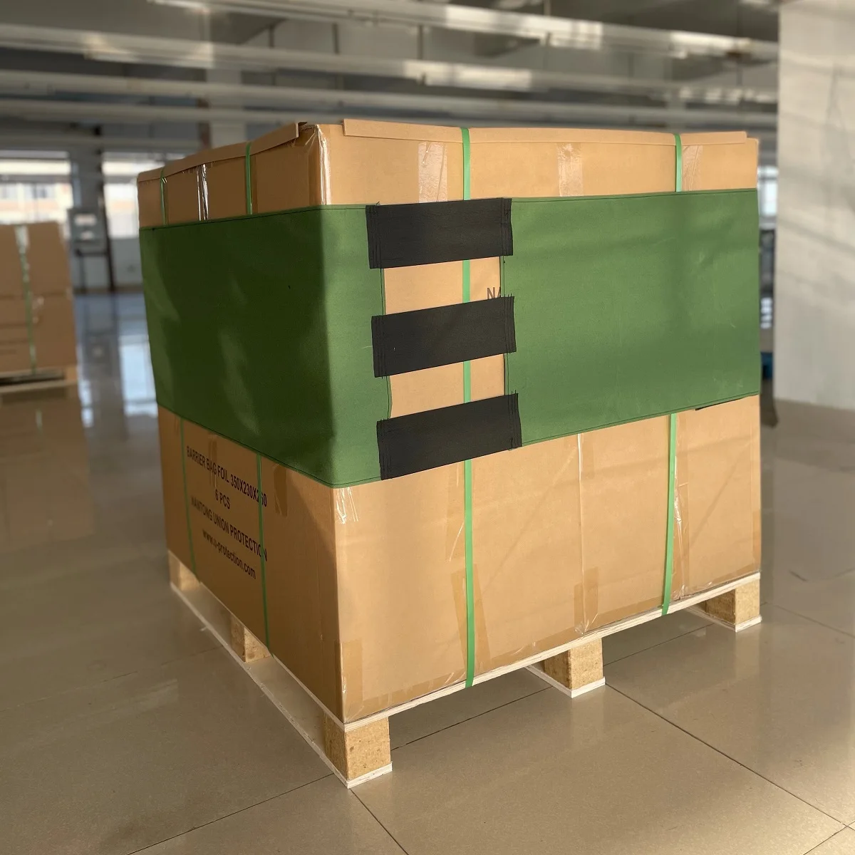 Eco Friendly Elastic Reusable Oxford Pallet Strap Wrap pallet hood