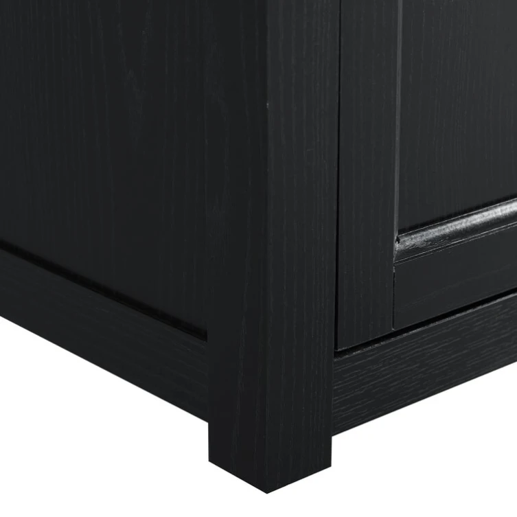 Factory wholesale modern luxury black wood tv stand corner cabinet furniture for living room