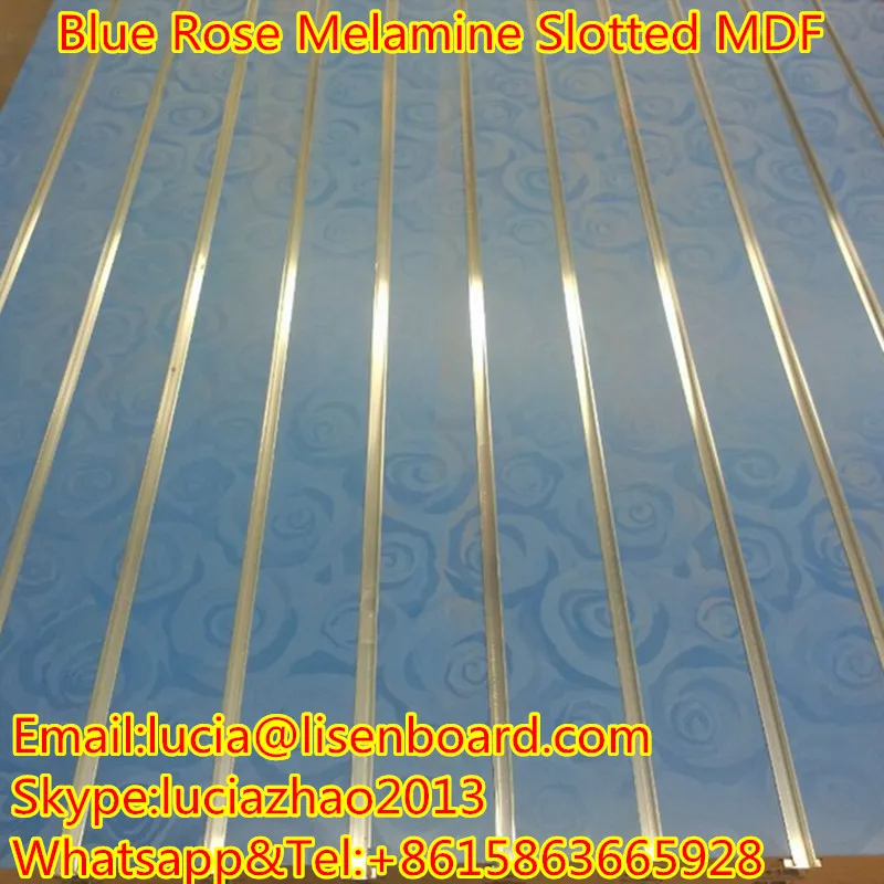 Matte Black MDF Slatwall Panel 18mm/Simple Style Wooden Slot Wall Display/Supermarket Shelves