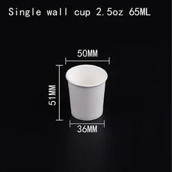2oz 60ml logo printed eco-friendly mini offset printing disposable single wall coffee hot drink  taste paper cup
