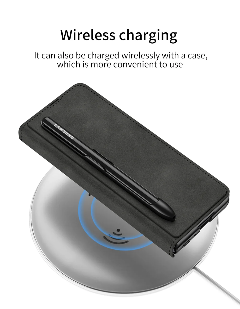 Card Slot Flip Wallet Leather Case for Samsung Galaxy Z Fold 4 5G Case with Removable Pen Slot Holder Cover for Galaxy Z Fold2 3