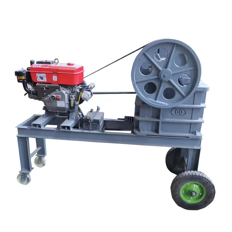 PE250*400 stone gold mining machine diesel driven jaw crawler portable stone crusher