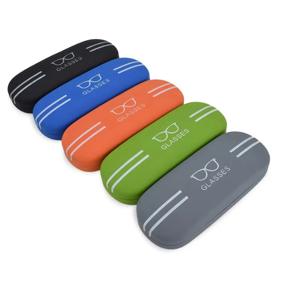 Жесткие металлические петли из искусственной кожи с принтом логотипа футляры для очков футляр рамка