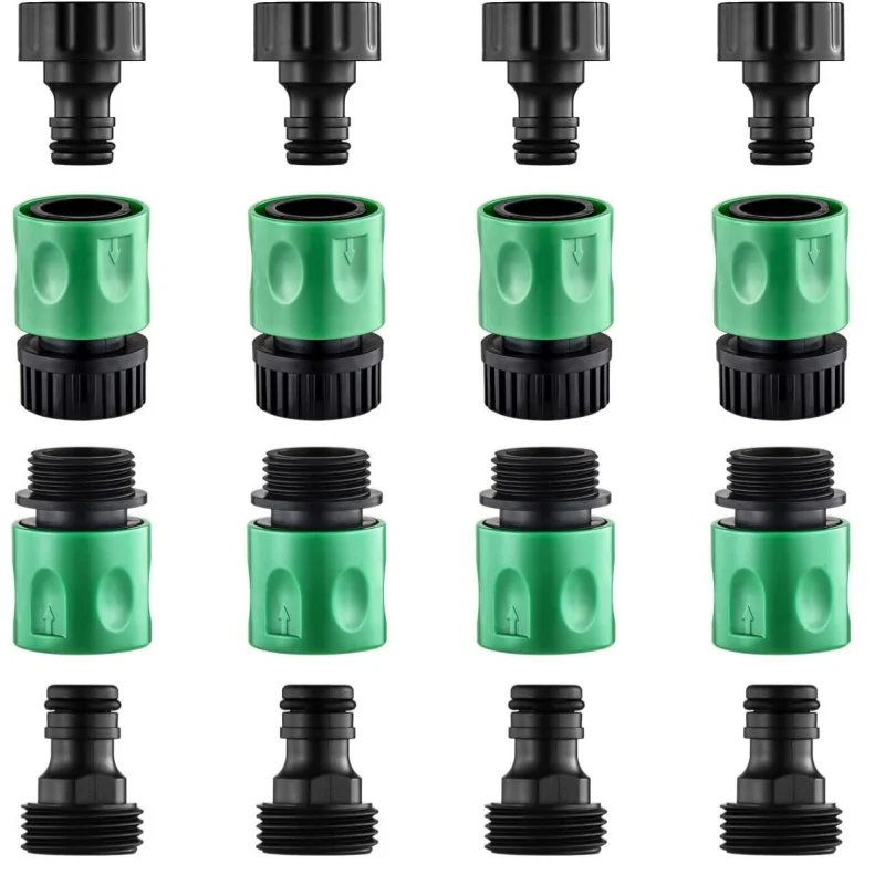 16 Pieces Garden Water Hose Quick Connectors hose pipe connectors 3/4 thread sprinkler connector