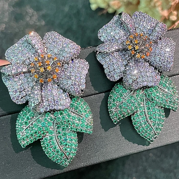 gold perle tailand ohr inhaber labyrinth mode sexi rhodium ohrringe metal handmade flower dangle earring mold