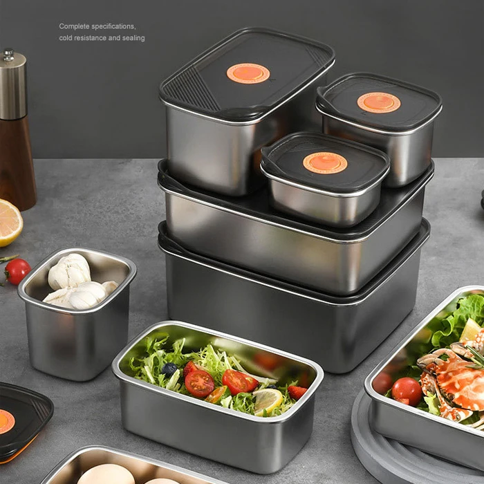 Bpa Free Various Specifications Lunch Box For Adults Heatable Take-away  kitchen can stainless steel food storage & container