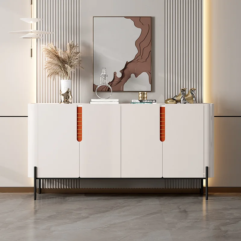 Small living room home multi-functional dining side cabinet modern simple storage tea water cabinet rock board light luxury