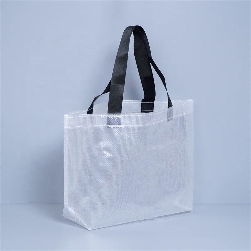 transparent woven pp bag tote rpet bag pp woven bag with custom logo