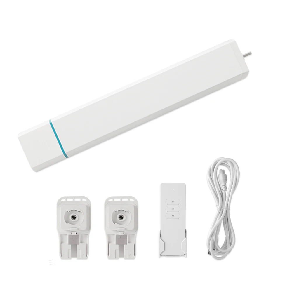Tuya app Smart Curtain Opener Wifi Alexa Automatic Blinds Voice Phone Control Motorized Blackout Blinds with Remote Control