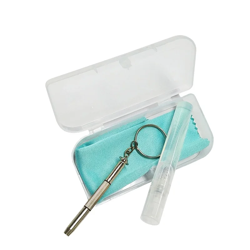 Aluminum flexible 90 degree cordless glasses screwdriver set