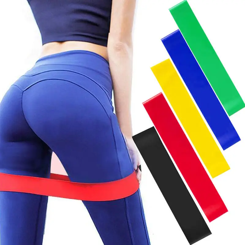 Custom LOGO Elastic Rubber Resistance Bands 50 Set Fitness Workout Gym Strength Latex Strips for Yoga Exercise
