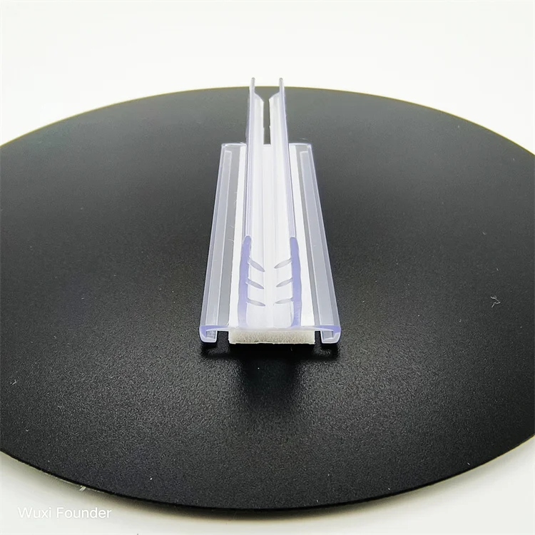 Supermarket shelves plastic label holders pvc display data price tag label strip holder