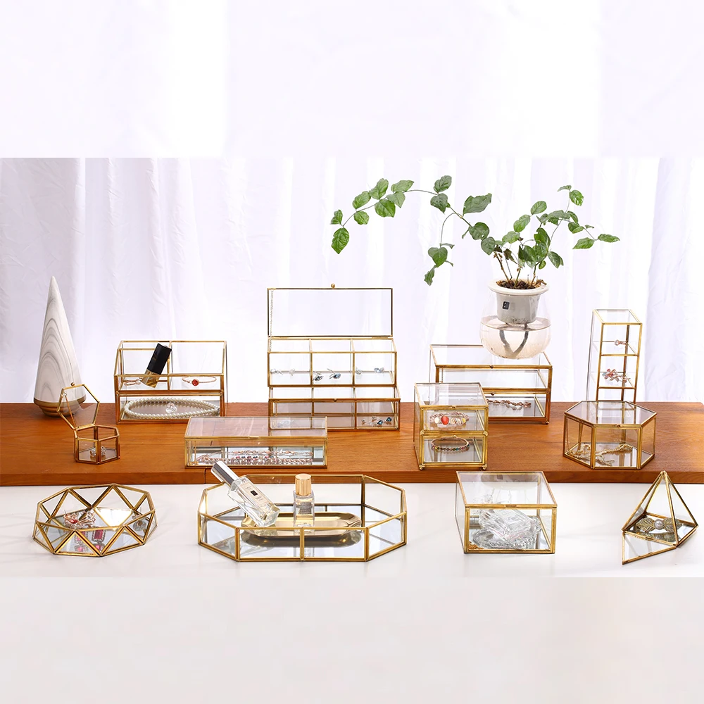 Коробка для ювелирных изделий DIGU, шкатулка для хранения золота и металла, роскошное стекло, акрил, Подарочная коробка для браслетов, ожерелий, колец, ювелирных изделий