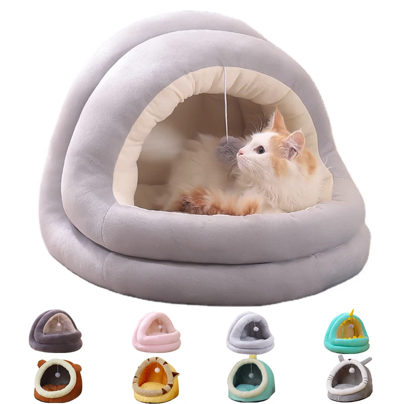 Wholesale New Product Novelty Calm Solid Donut Cave House Pet Nest Cat Bed
