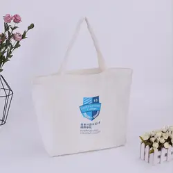 Wholesale Custom Blank Grocery Tote  Reusable Eco Friendly Shopping Bag DIY Promotional Plain Cotton Canvas Shopping Bag