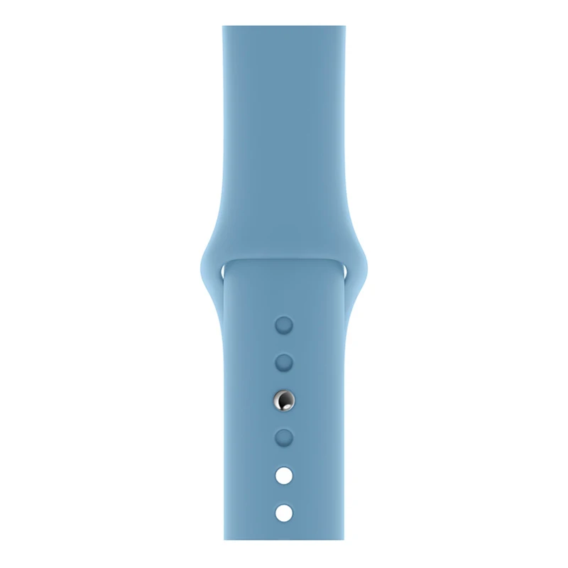  Ремешок силиконовый для Apple Watch band 40 мм 44 Воздухопроницаемый спортивный браслет iWatch Series 5 4 3 se 6 аксессуары