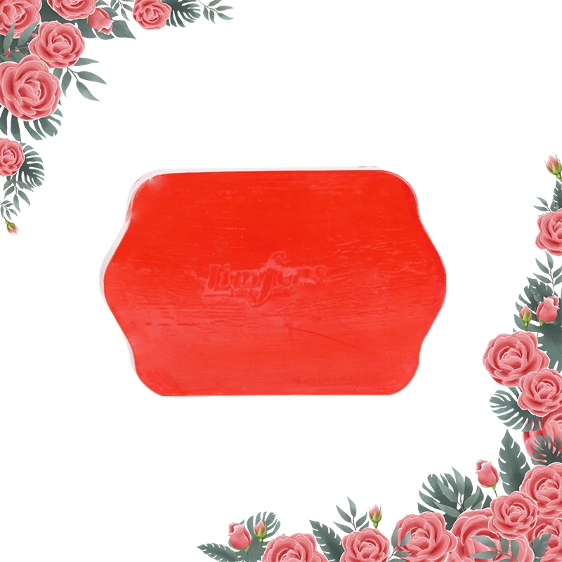 100G Wholesale Transparent Rose Essential Oil Soap Handmade Women Vegan Flower Scented Natural Flavors Face Bath Yoni Soap