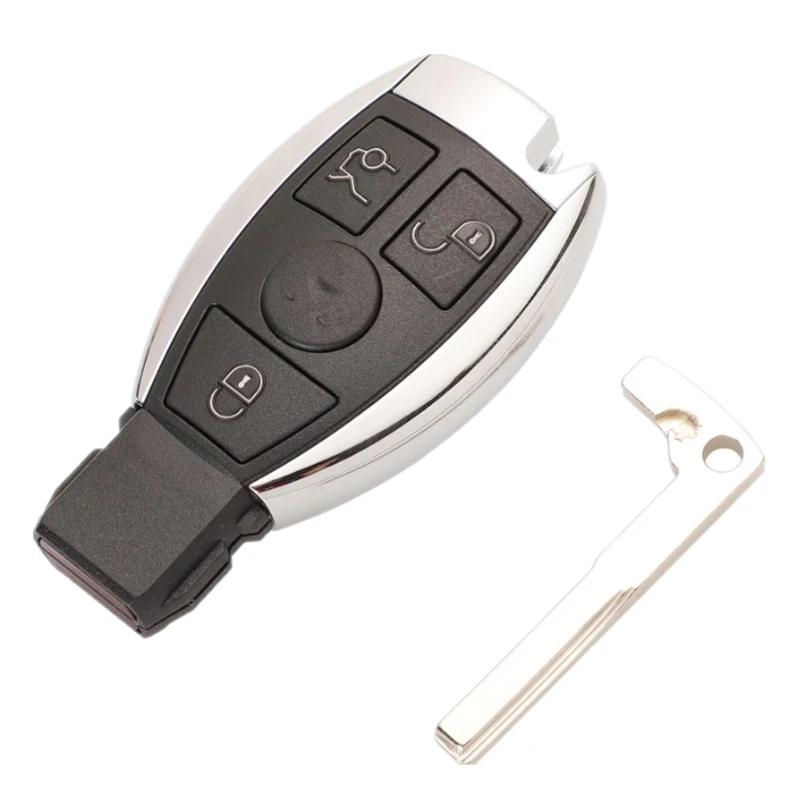 A2AUTOKEYS For Mercedes-Benz NEC Dual Battery Replacement Remote Car Key 3 Buttons 433 MHZ Car Remote Smart Auto Key