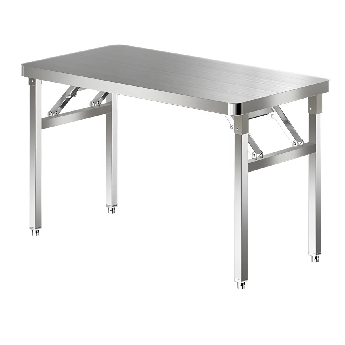 New design Stainless steel folding table lift portable food workbench barbecue stall promotion table working table