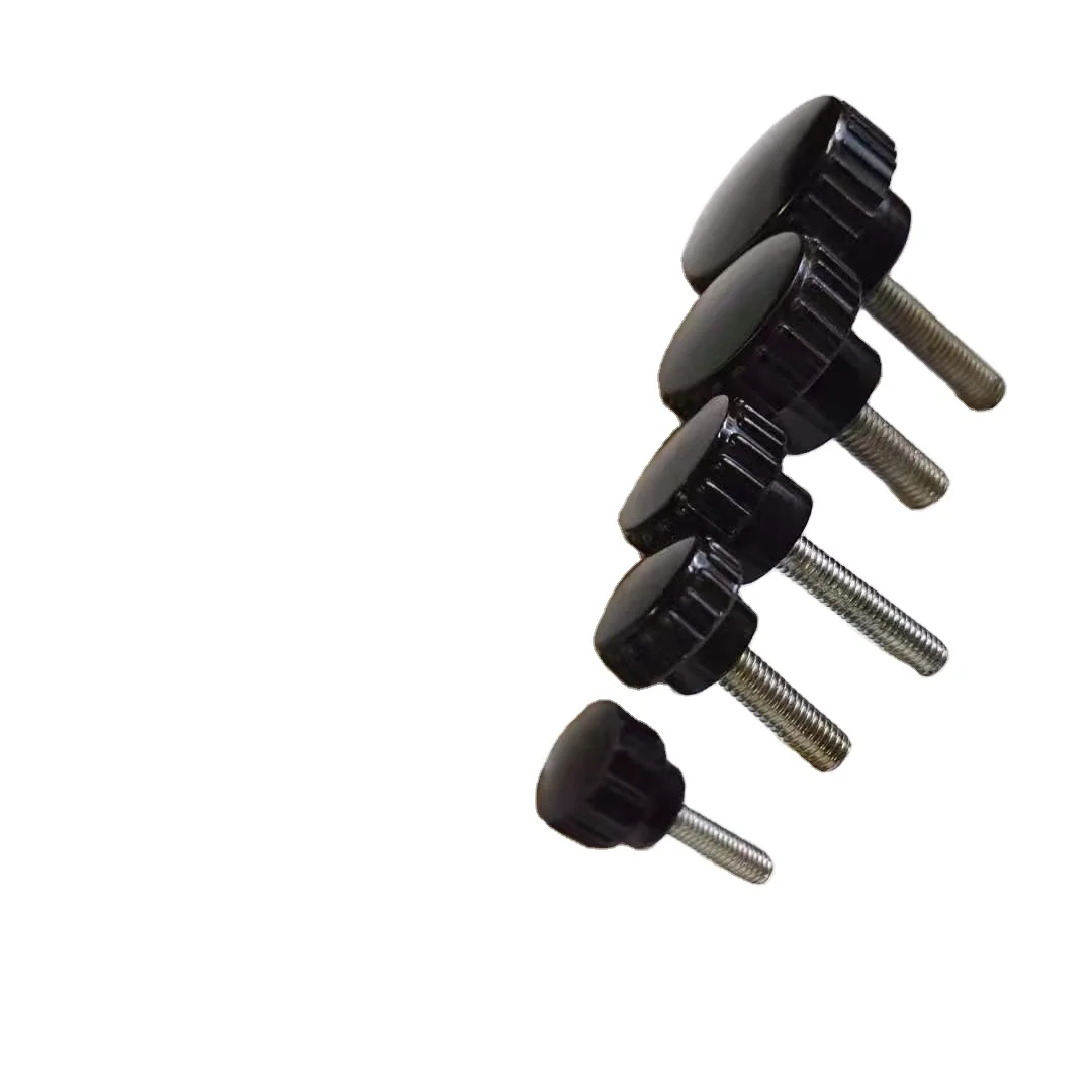 Рифленые зажимные ручки с круглой головкой, 21 мм, M4, M5, M6, M8