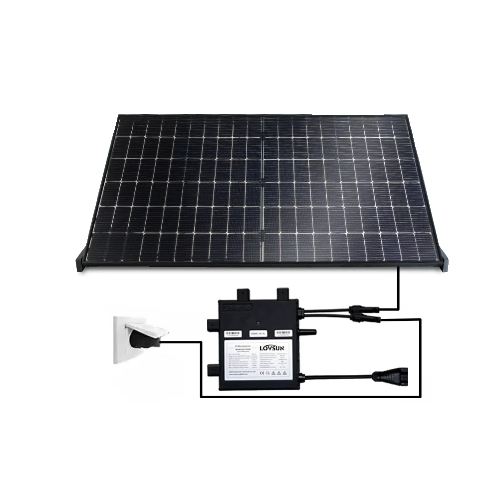 Photovoltaic Panneaux Solaires Dc Ac Micro Inverter Plug And Play Solar Kit Complete Solar System For Home Balcony Carport Wifi