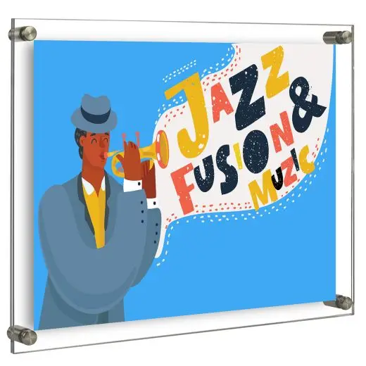 Wall Decoration Floating Acrylic Wall Frame with Metal Standoffs