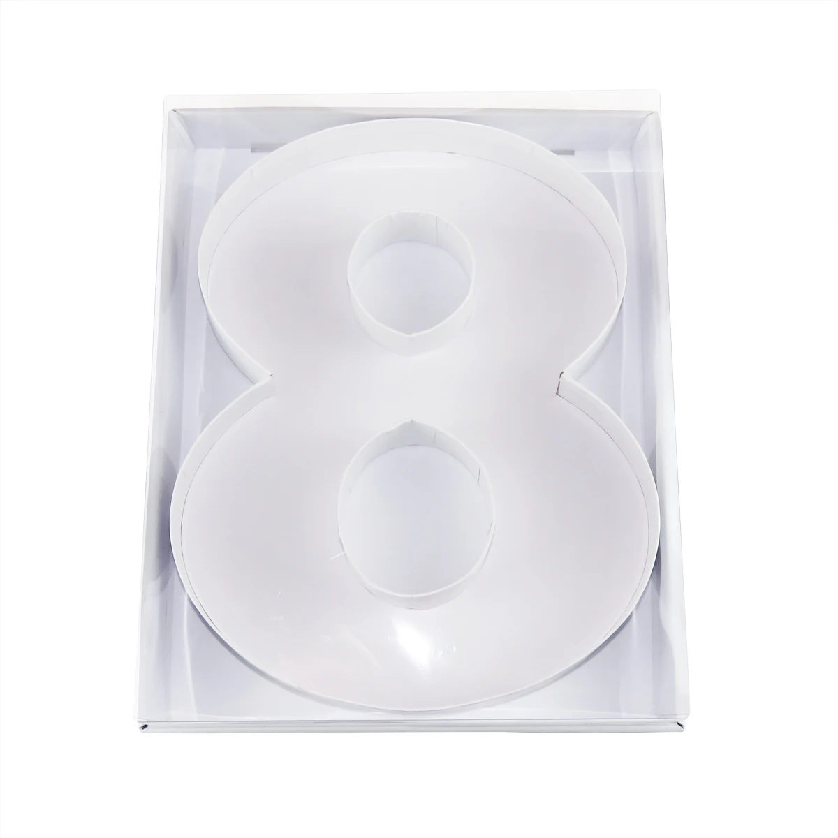 12 inch Birthday Treat Surprise Gifts Filable Mache Clear Snack Lid Cupcake Number Shaped Box For Strawberry