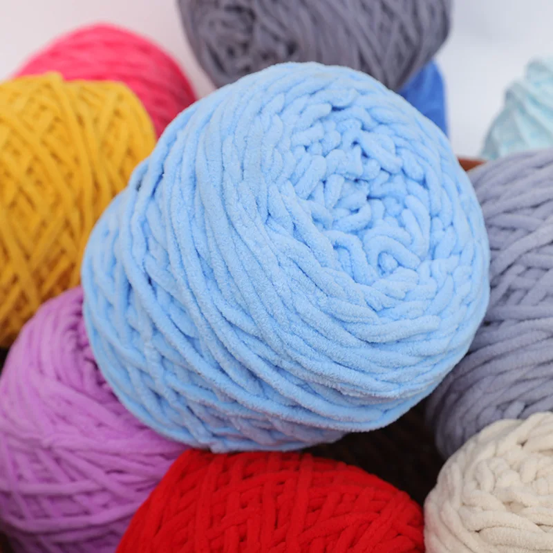 5S 1PLY  hand knitting for knitting and DIY Chenille ice bars yarn