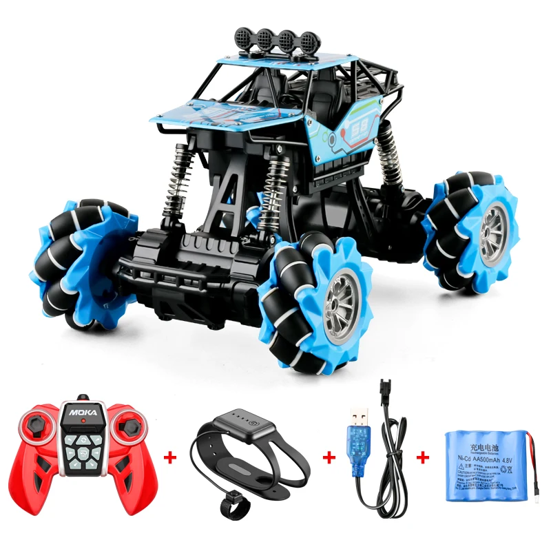 Watch remote control 1:16 super charging four-wheel drive gravity sensor off-road vehicle alloy wireless remote control toy