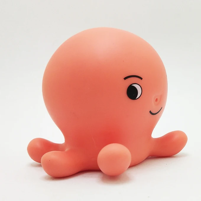 Bath Toys Vinyl Eco-friendly Spray Water Bath Animal squid game Baby rubber Toys for kids