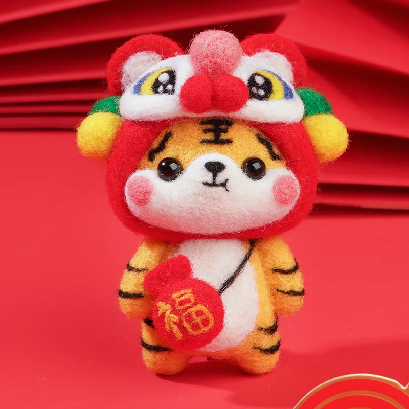 Chinese Zodiac Signs Needle Felting Kit, Complete Needle Felting Tools and Supplies, Animals Wool Felting Kits