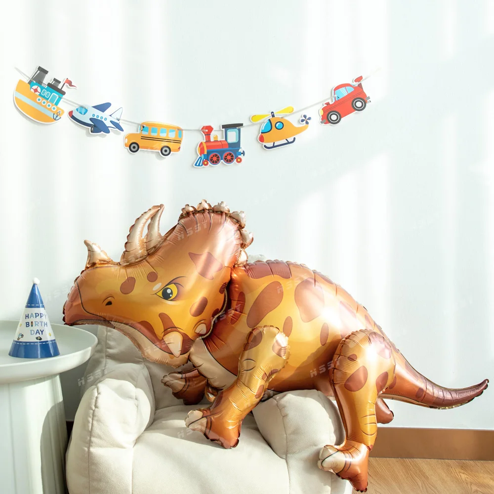 Wholesale New Design 3D balloons decoration Spinosaurus Triceratops Pterosaur Parasaurolophus Foil Balloons Dino globos