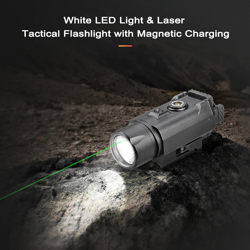 Waterproof 3200 Lumen Torch Light Laser Red Dot High-Level Tactical Aluminum Flashlight Combo Featuring Lithium Battery mount